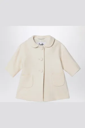 Il gufo Cappotto bianco in misto lana