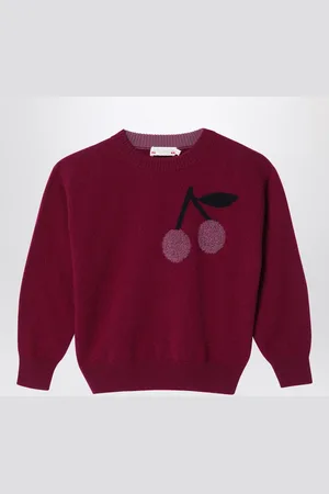 BONPOINT Maglione color prugna in cashmere