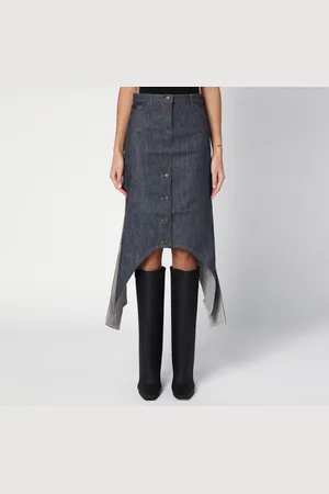 Courrèges Gonna grigia scura in denim