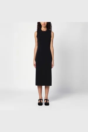 Prada Abito midi nero con dettagli in pizzo