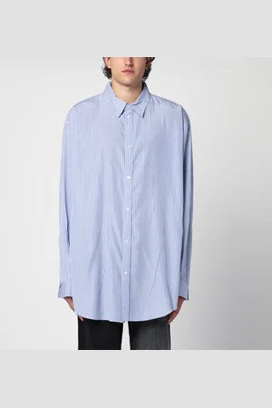 Balenciaga Camicia Fluida azzurra a righe