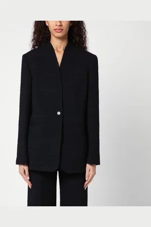 Loulou Studio Giacca monopetto nera bouclé