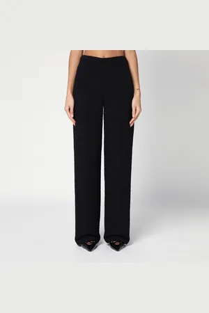 Loulou Studio Pantalone dritto nero in bouclé