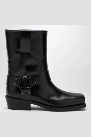 VALENTINO GARAVANI Stivale basso Biker Rockstud in pelle