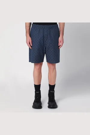 Givenchy Short grigio/blu con stampa loghi 4G