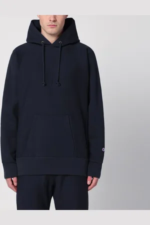 Champion Felpa con cappuccio blu navy in cotone