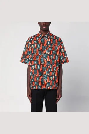 Prada Camicia con stampa multicolore in cotone