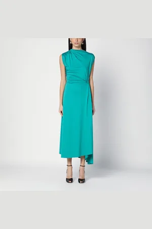 Victoria Beckham Abito color pavone con drappeggio