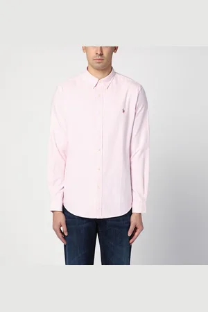 Ralph Lauren Camicia Oxford rosa/bianca a righe Slim-fit