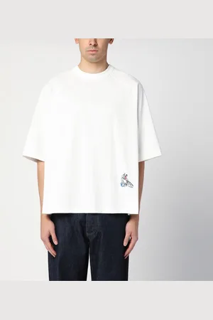 Bottega Veneta T-shirt over bianca in cotone