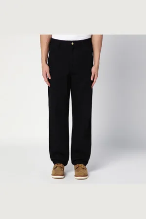 Carhartt Single Knee Pant Black Rinsed in tela di cotone biologico