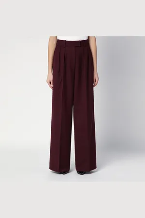 ANINE BING Pantalone a palazzo Lou bordeaux