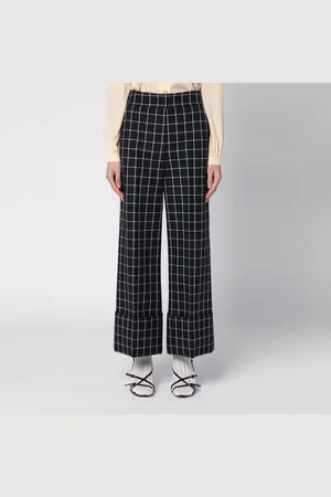 VALENTINO Pantalone a scacchi nero/avorio