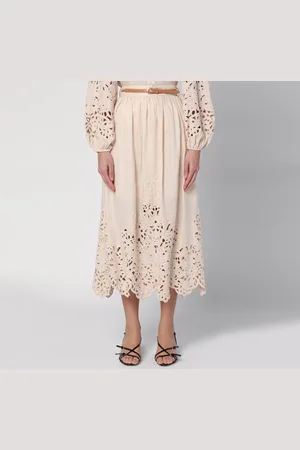 ZIMMERMANN Gonna midi Wylie color crema