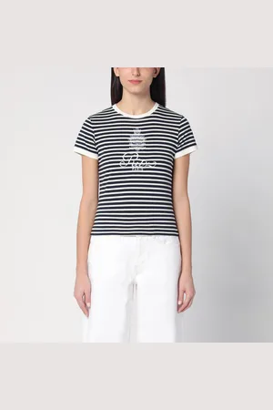 Frame T-shirt a righe in cotone
