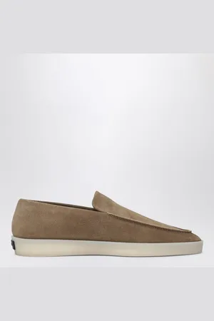 FEAR OF GOD Mocassino color tortora in suede