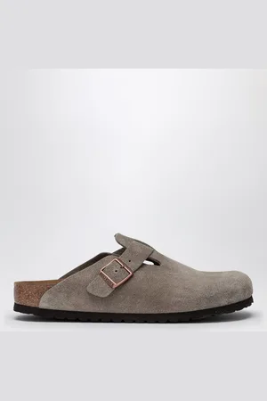 Birkenstock Ciabatta Boston in suede tortora