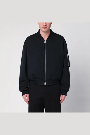 Jil Sander Bomber con zip blu scuro
