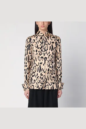 Sportmax Camicia con stampa animalier in seta