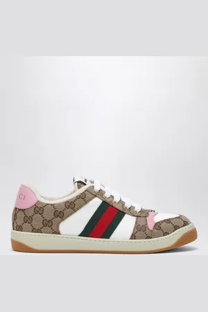 Gucci Sneaker Screener in tessuto GG e pelle rosa