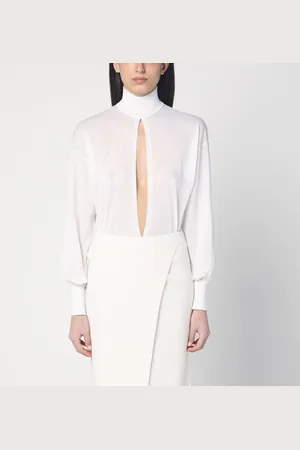 Alaïa Body dolcevita con cut out bianco