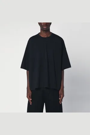 STUDIO NICHOLSON T-shirt Piu over nera in cotone