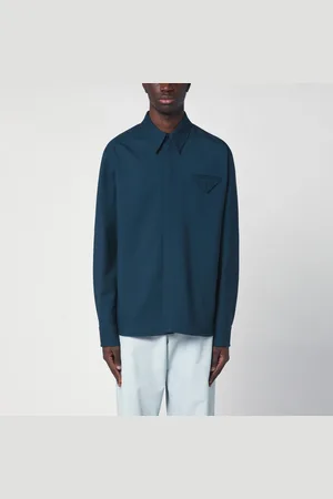 Bottega Veneta Camicia color petrolio in lana