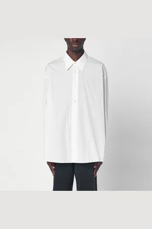 STUDIO NICHOLSON Camicia Loche a righe écru/bianca