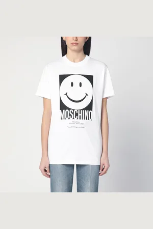 Moschino T-shirt Smile bianca in cotone