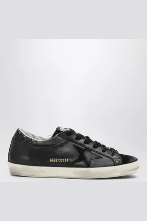 Golden Goose Sneaker bassa Super-star nera con strass