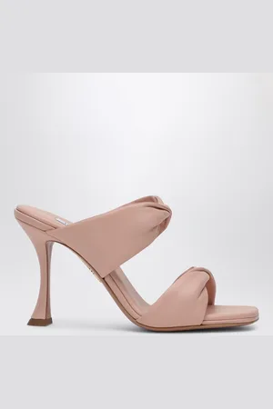 Aquazzura Sandalo alto Twist rosa in pelle