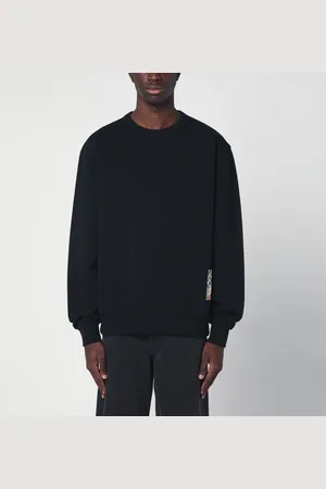 Burberry Felpa nera con patch logo