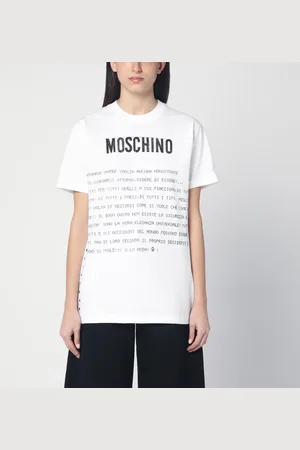 Moschino T-shirt bianca in cotone con logo