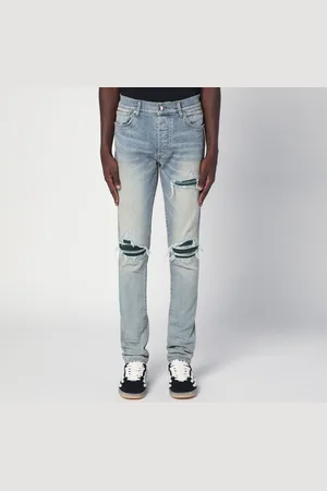 AMIRI Jeans Suede MX1 indaco antico
