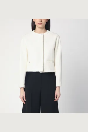 Gucci Giacca color gesso in lana bouclé