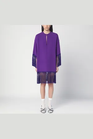 VALENTINO Abito in seta con frange