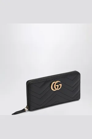 Gucci Portafoglio con zip GG Marmont nero