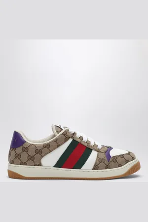 Gucci Sneaker Screener in tessuto GG e pelle viola