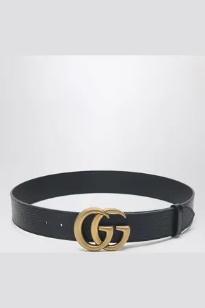 Gucci Cintura nera con fibbia Doppia G
