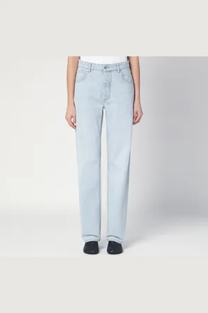 Bottega Veneta Jeans azzurro con patch in Intrecciato