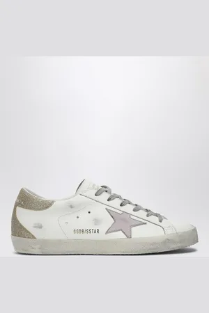 Golden Goose Sneaker bassa Super-star bianca/lilla/platino