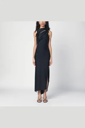 COPERNI Abito asimmetrico nero con fiori