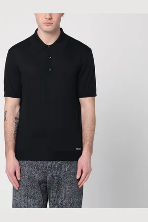 Prada Polo nera in seta riciclata