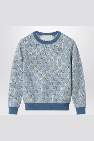 Gucci Maglione GG jacquard blu/avorio