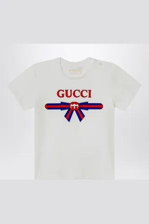 Gucci T-shirt bianca con stampa logo