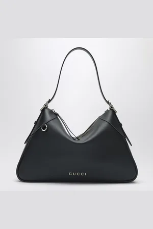 Gucci Borsa a spalla GG Emblem grande nera