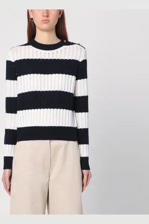 Max Mara Maglia crop a righe in lana e cachemire