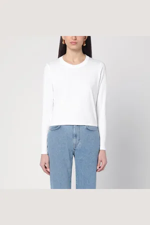 Loulou Studio Maglia girocollo bianca in cotone