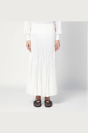 Alaïa Gonna lunga bianca in lana