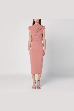 The Andamane Abito midi arricciato rosa